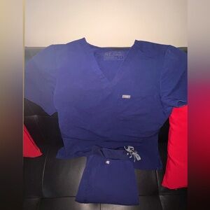 Figs scrubs navy blue